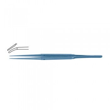 Diam-n-Dust™ Micro Dressing Forcep Curved Titanium, 21 cm - 8 1/4" Tip Size 6.0 x 0.7 mm